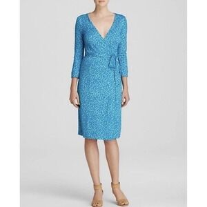 Diane Von Furstenberg Vintage  Julian Wrap Dress 100% Silk  DVF  Size 12